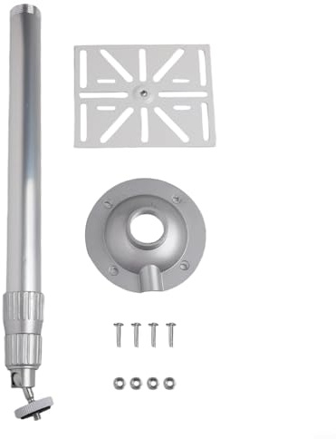 Soporte telescópico vertical para cámara de vigilancia de domo, soporte de pared de aluminio resistente, 30-60 cm, jardín plateado (30-60 cm)