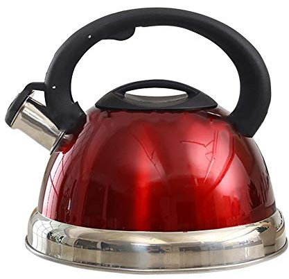 chlius Bouilloire Sifflante en Acier Inoxydable Bouilloire Catégorie Comestible avec Poignée Ergonomique Chaleur-Preuve, Bouilloire À Sifflet pour Types Fourneau/Cuisinière