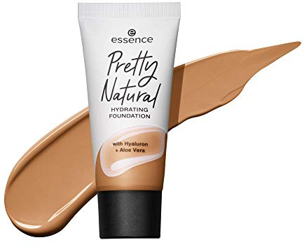 essence Cosmetics Pretty Natural Feuchtigkeitsspendende Grundierung, 24 Stunden, langanhaltendes Make-up, 30 ml (130 Cool Ochre)
