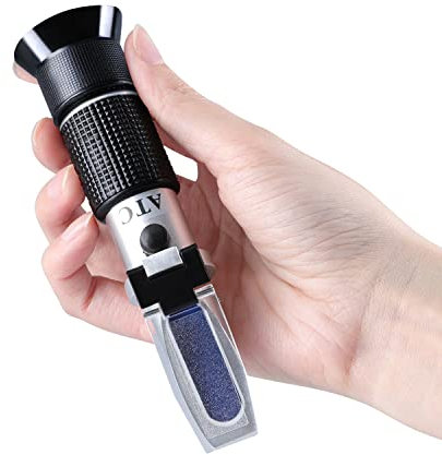 Antifreeze Refractometer 4-in-1 Coolant Tester Refractometer for Checking Freezing Point of Automobile Antifreeze Systems, Anti Freeze Tester Refractometer for Battery Acid, Ethylene Propylene Glycol