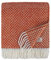 Linen & Cotton Suave y Cálida Manta de Lana Oveja Sofia con Flecos - 100% Pura Lana de Nueva Zelanda, Terracotta Naranja Rojo (130 x 170 cm) Plaid Manta de Tiro para Sofa Cama Dormitorio Sala de Estar