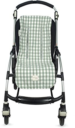 Walking Mum. Colchoneta para silla de paseo Remy. Forro para silla de paseo anti-sudoración para el verano. Uso universal. Color Verde. Medidas 32 x 80 cm.