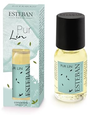 Esteban Raumduft Nachfüller Duftöl Konzentrat – Duft Nachfüller für Diffuser, Aroma Diffuser & Duftbrenner - Duftöl - Nachfüllflasche 15 ml - Reines Leinen
