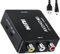 Beigemo Mini AV RCA CVBS vers HDMI Vidéo Audio Convertisseurs Adaptateur Support 720 1080P Compatible avec Caméra, Xbox 360, PS2, PS3, WII, N64, Gamecube, Snes, PSP