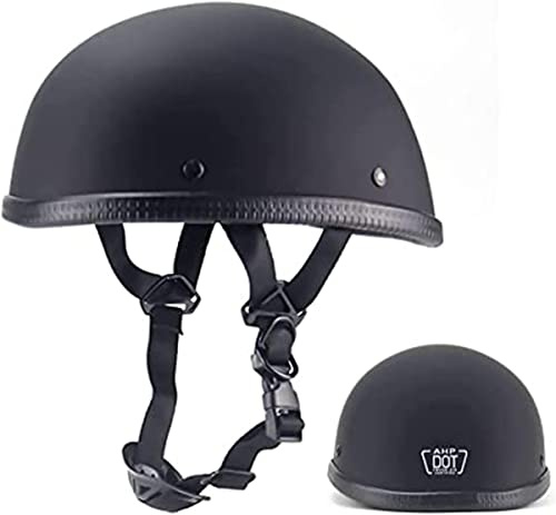 Motorradhelm Brain-Cap Helm ECE Genehmigt Vintage Style Halbschalehelm Herren Damen Schnellverschluss-Schnalle Jethelm Rollerhelm Mopedhelm Chopper Halbhelm