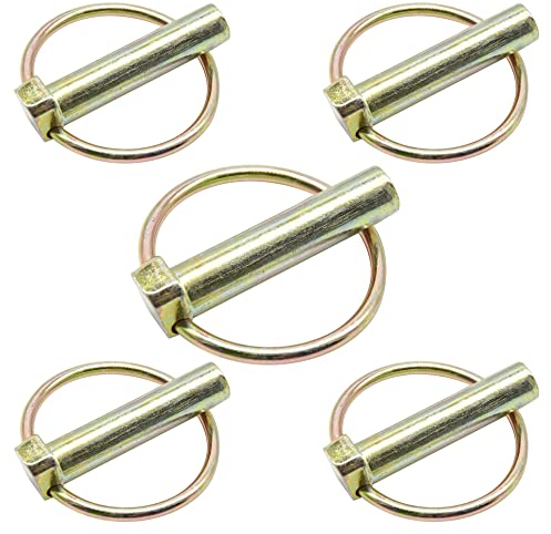 CEEYSEE 5Pezzi Copiglia a Scatto Spine Perni di Collegamento Ø11x47mm Perno a Sfera Girevole Perno di Sicurezza per Auto, Rimorchi, Fuoristrada,Camion, Falciatrici, Trattori (Ø11mm x 47mm)