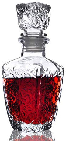 1PC Glas Whisky Likör Wein Getränke Dekanter Kristall Flasche Wein Karaffe Geschenk (500ML)