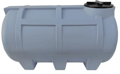Varile 250 l drickvattentank | BPA-fri | integrerad 3/4 tum mässingsgänga | livsmedelssäker | horisontell (grå)