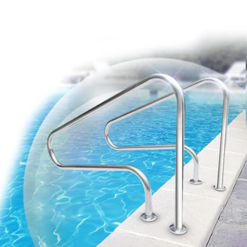 Set Mit 2 Pool-Handläufen, Pool-Handläufen, Treppengeländer – Komplettes Set, Pool-Handläufe Aus Edelstahl For Schwimmbäder, Wasserparks (Size : 2pcs-1.5 mm)