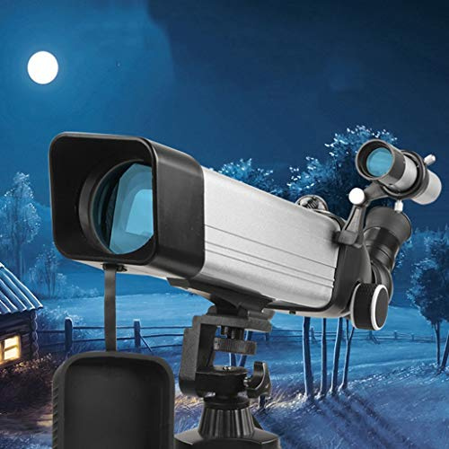 Kinder-Teleskop für Erwachsene, Astronomie, Anfänger, 60 mm Refraktor-Teleskope mit verstellbarem Stativ Himmel und Erde, Kompassfunktion (Farbe: B Paket + Smartphone-Halterung) WOWCSXWC