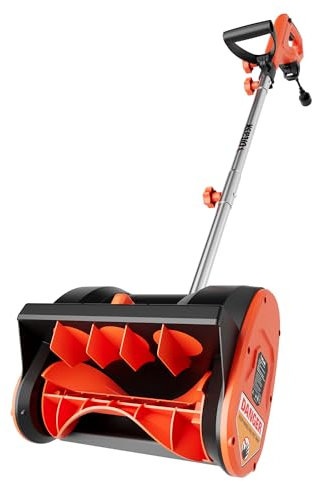 VOLTASK - 10 Amp Electric Snow Blower, 12 Inch Corded Snow Blower with Directional Plate