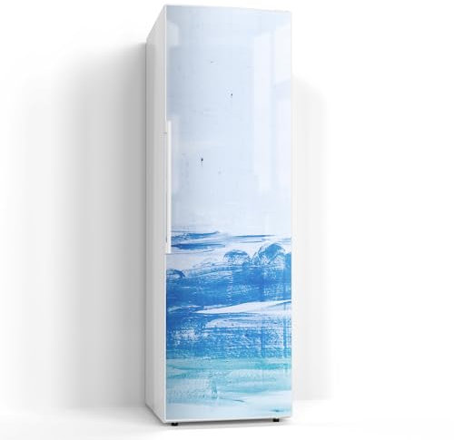 DEQORI Magnetfolie für Kühlschrank 60x190 cm | Motiv Winterseelandschaft | dekorative Magnetmatte Gefrierschrank Schutz | Magnet Deko-Folie selbstklebend, magnetisch & beschreibbar