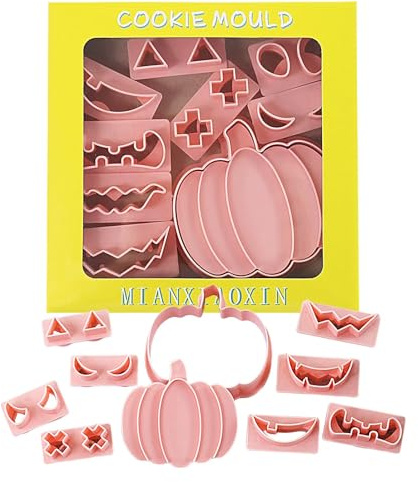 jamgeery 10 Stück Halloween Ausstechformen Set, Halloween Keksausstecher Kürbiss Ausstecher Küche Zubehör Für Motivtorten Tortendeko Kekse Backen