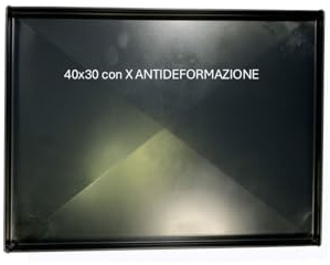 Teglia in Ferro Blu 40x30x3 cm con X di rinforzo ANTI-DEFORMAZIONE bordo svasato