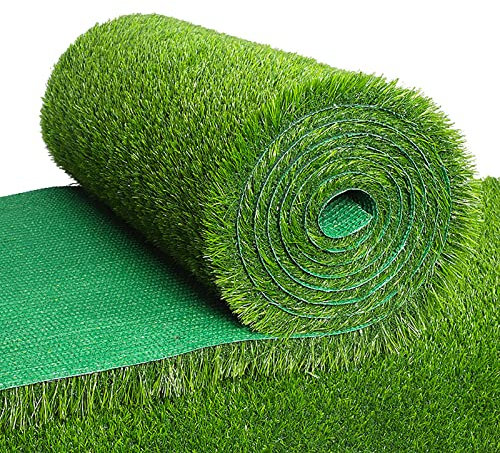 Tappeto erboso artificiale per cani, con fori di drenaggio, per interni ed esterni, per cortile, patio, resistente, tappetino in erba sintetica per animali domestici, 1,8 x 1,8 m