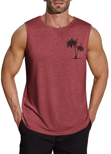 COOFANDY Tank Top Herren Bodybuilding Trägershirt Laufen Athletic Tankshirts Fitnessstudio Workout Tankshirts Sommer Ärmelloses Tshirts Männer