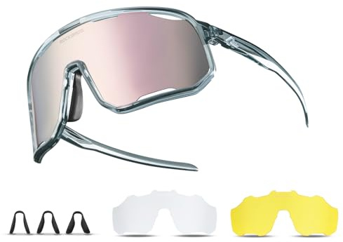 ROCKBROS Fahrradbrille Polarisiert Sonnenbrille Outdoor MTB Rennrad Sportbrille für Damen und Herren Fahrradbrille