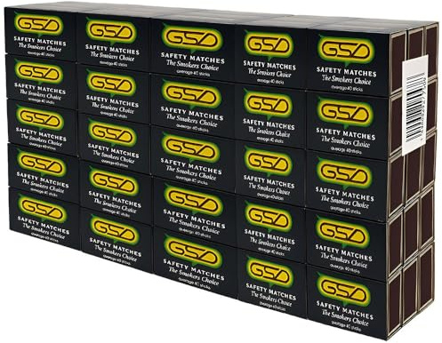100 Boxes of Safety Matches (10 Packs of 10 Boxes) for Cooking, Candles, BBQ & Emergency Use, Reliable Fire Starters, Camping Matches for Wood Burners, Fire Pits & Ovens - by ANGIX