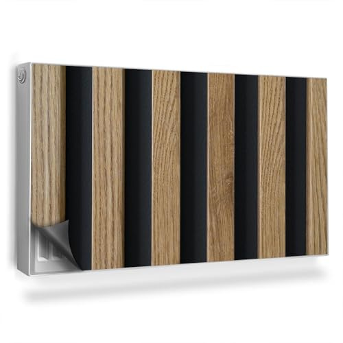 Cubierta Magnética 110x60 cm Magnético Panel Decorativo Protección contra el Polvo y Daños Fácil Instalación para Radiador Protector - Listones de Madera, tableros de Moda, Paredes oscuras.