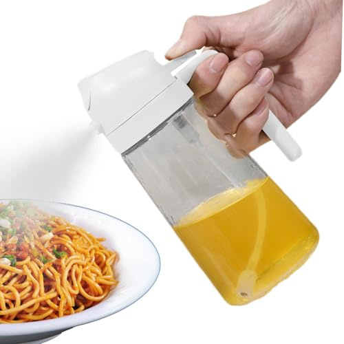 Botella pulverizadora de de cocina, dispensador de de 470 ml con boquilla pulverizadora, botella Mister para ensaladas y hornear, bomba antigoteo para uso en sartén de cocina