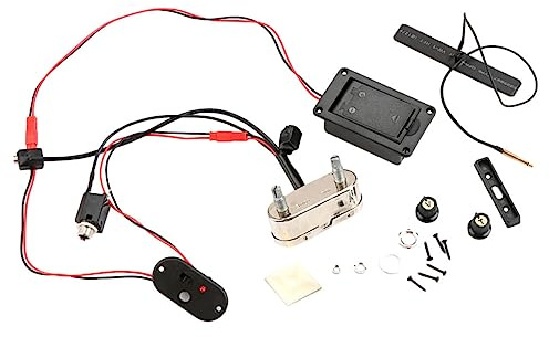 Aktiver Piezoelektrischer Cello Tonabnehmer mit Lautstärke und Ton | 1 Satz, Metall und Kunststoff, Schwarz, für Cello und Resonanzkörper, mit Mikrofon
