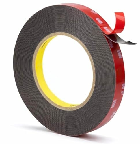 VQBKHO 3 metri biadesivo extra forte, 10mmx25m nastro biadesivo extra | biadesivo forte Nastro di Montaggio Impermeabile e Resistente al Calore per Auto Fai-da-te Metallo Legno Vetro