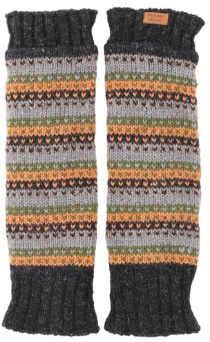 GURU SHOP Wollstulpen aus Nepal, Beinstulpen mit Muster, Schurwolle, warm | Wärme und Komfort durch Fleece-Futter, handgefertigt, ideal für kalte Tage, vielseitig einsetzbar, Unisex