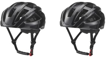 2 set casco da bici comodo casco da bicicletta per skateboard equitazione roller skate nero