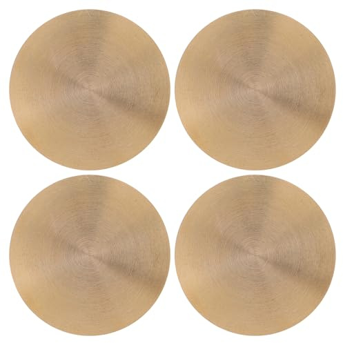 Ipetboom 4 Pezzi Lamiera Rame 45Mm per Stampaggio Manuale Pinze Dischi senza Foro per Timbri a Rilievo Fogli per Lavori Fai da Te Artistici e Artigianato Creativo