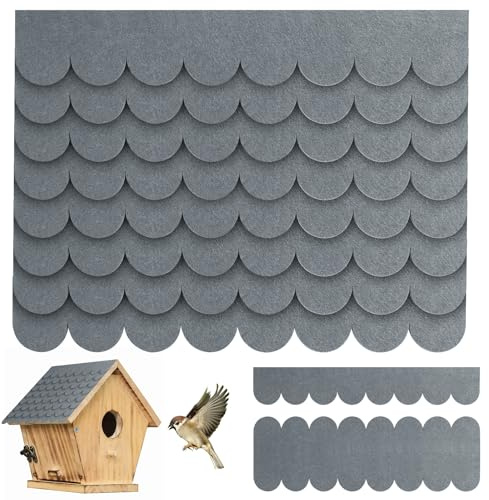 53 Stück Dachschindeln Für Vogelhaus, Dachpappe Selbstklebend, Dachschindeln, Schindeln Vogelhaus, Dachpappe Schindeln, Dachpappe Vogelhaus Ist Geeignet Für Nistkästen, Kaninchenställe,Insektenhotels