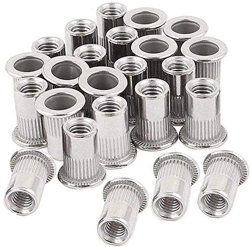 30pcs M8 Rivet Nut Stainless Steel Rivet Nuts Threaded Insert Nutsert Rivnuts M8-1.25