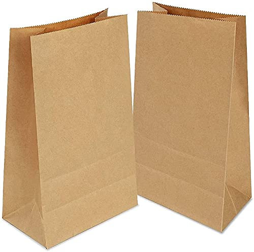 Borsa Kraft, sacchetto Kraft 100 pezzi 12 x 7 x 21,5 cm, sacchetto di carta kraft, sacchetto regalo, sacchetto di carta per Natale, festa, compleanno, matrimonio