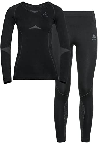 Odlo Termounderkläder dam fundamentals Performance Warm I funktionell skjorta långärmad och termoleggings I varma skidunderkläder set I damer