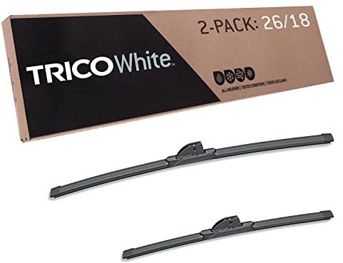 TRICO White 26 + 18 Extreme Weather Premium Winter Automotive Replacement Windshield Wiper Blades (Set of 2), Passenger and Driver Side All-Weather Beam Wiper Blades for Select Vehicle Models