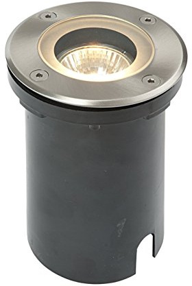 Buried Uplighters, Recessed Ground Lights, Round Marine Grade Outdoor Weatherproof GU10 Walk Over Decking Lights, Sea Air & Salt Resistant Mains Powered Lights IP65 Rated - Pack of 10