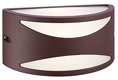 wonderlamp W-T000052 - Lampada da parete per esterni, moderna classica II, impermeabile, Ip54, marrone ossido, lampadina E27