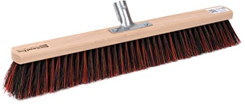 BawiTec Arengabesen mit Metall Stielhalter Spezial Straßenbesen Gartenbesen ohne Stiel Besenstiel AE-Mix Borstenmischung Kehrbesen Schrubberbesen Industriebesen für draussen (50cm (24mm))