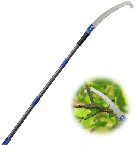 FLY HAWK Pole Saw, 120 inch Pole saws for Tree Trimming Tree Trimmer Foot Pole Pruning Saw blade Extension bar Manually use The Extension bar Saw Tree Trimming bar splicable Limb Saw and Trimmer