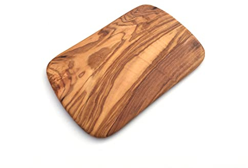Frühstücksbrett 22 cm, Extraflach & Leicht, Schneidebrett, Käsebrett, Brotzeitbrett handgemacht aus Olivenholz