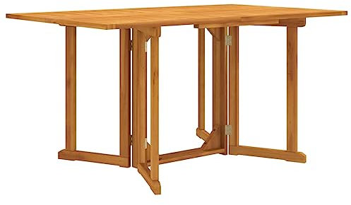 vidaXL Tavolo Giardino Pieghevole a Farfalla 150x90x75cm Massello Teak