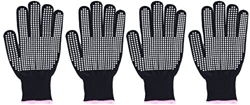 HERCHR 4 Stück Grillhandschuhe, Ofenhandschuhe, Grillhandschuhe, Kochhandschuhe, Hitzebeständige Handschuhe, Grillhandschuhe, Ofenhandschuhe Mit Fingern(Grau)