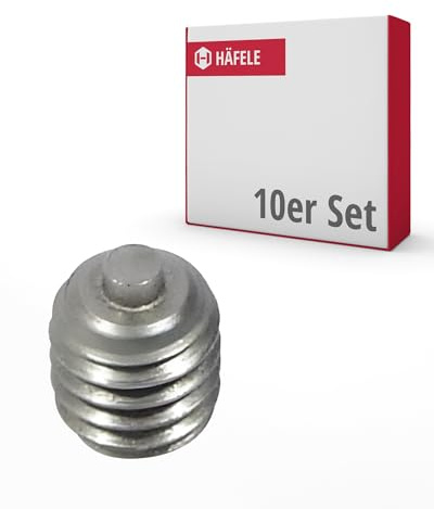 Gedotec Madenschrauben Set - Gewindestifte M6 | 10 Stück Madenschrauben M6 aus Edelstahl | Wurmschraube Sechskantkopf | Schrauben für Inbusschlüssel | Türgriff Schrauben, Schraube Türklinke,