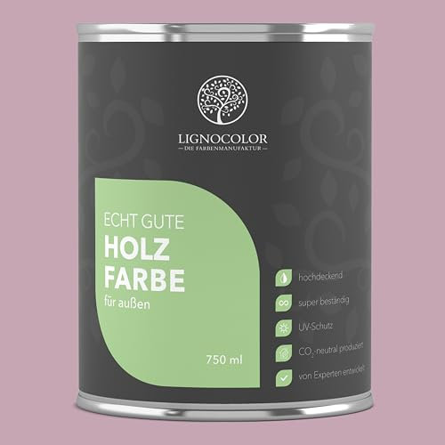 Lignocolor Holzfarbe Außen matt | wetterfeste Farbe für den Außenbereich (Seattle matt, 750ml) | hochdeckend & hochbeständig