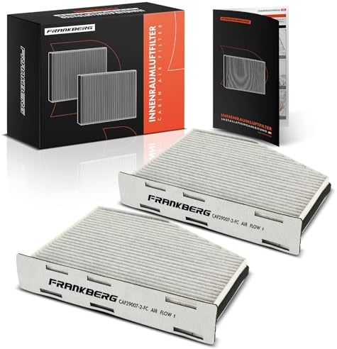 Frankberg 2x Innenraumfilter Pollenfilter mit Aktivkohle CUK2939 | Kompatibel mit Altea XL 5P5 5P8, CC 358, Golf Plus 521 5M1, O.c.t.a.v.i.a II 1Z3, Beetle 5C1 5C2, TT 8J3