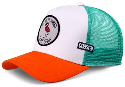 Coastal - Filthy Flamingo (Orange/White/Turquoise) - Trucker Cap Meshcap Hat Kappe Mütze Caps