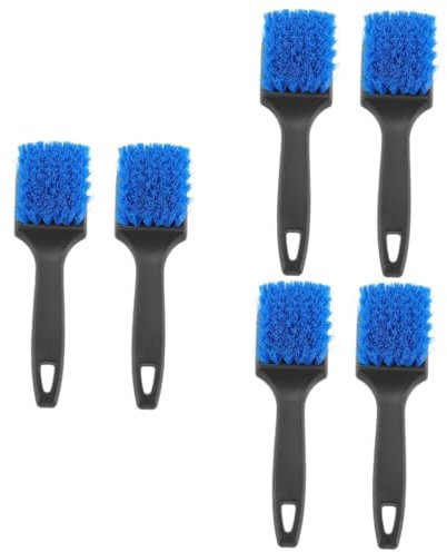 Mobestech 6pezzi Spazzole per Pulizia Pneumatici Auto di Manico Ergonomico e Design Pratico per Dettagli e Lavaggio Ruote Accessori per Auto