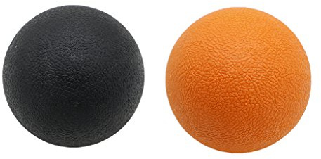 Deep Tissue Lacrosse - Palla da massaggio miofasciale per schiena, colore: arancione e nero
