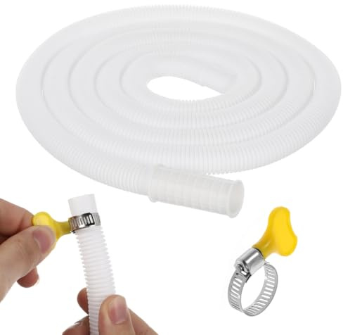 Hemobllo 2m Kondensatschlauch Verlängerung – flexibler PE-Ablaufschlauch 15-20 mm mit Edelstahlklemme, UV- & frostbeständig für Klimaanlagen & Waschmaschinen