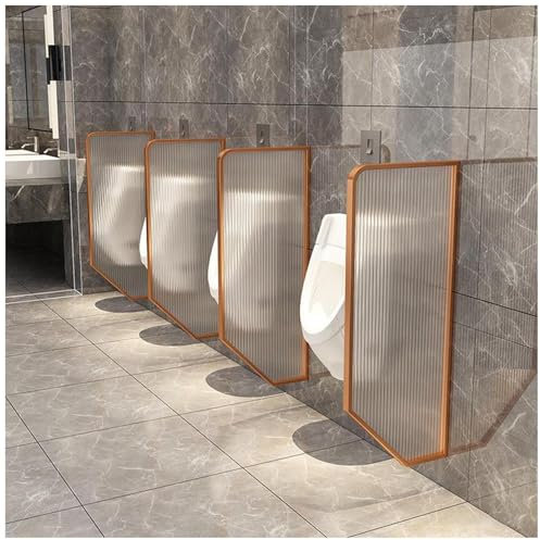 FLEPYHB Wandmontierte Öffentliche Toilettentrennwand, Urinal-Trennwand Für Herren Mit Gehärtetem Glas, Schutztrennwand Für Öffentliche Toiletten Sichtschutzwand Für Bad/Hotel/Öffentlichkeit