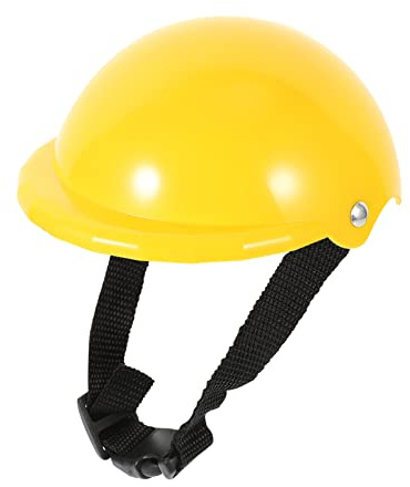 TOYANDONA Hundekappe für Haustiere Verstellbarer Helm für Hunde und Katzen Lustiger Outdoor Schutzhelm Sicher und Bequem für und Ausflüge Gelb